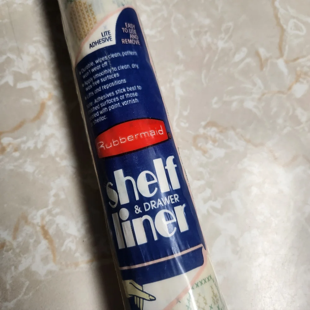 Vintage Rubbermaid Shelf & Drawer Liner 10sq ft 12